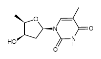 1-(2,5-dideoxy-β-D-threo-pentofuranosyl)thymine Structure