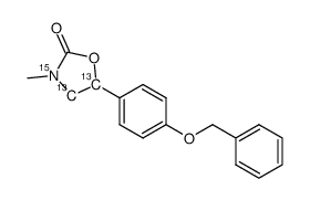 5-(4'-Benzyloxyphenyl)-3-methyl-[4,5-di-13C,3-15N]-2-oxazolidone结构式