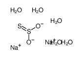disodium,dioxido(sulfanylidene)-λ4-sulfane,pentahydrate Structure