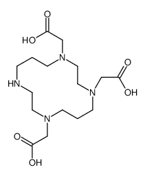 2-[4,8-bis(carboxymethyl)-1,4,8,11-tetrazacyclotetradec-1-yl]acetic acid结构式