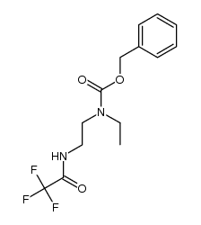 ethyl-[2-(2,2,2-trifluoro-acelylamino)-ethyl]-carbamic acid benzyl ester Structure