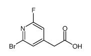 2-(2-bromo-6-fluoropyridin-4-yl)acetic acid Structure
