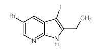 5-溴-2-乙基-3-碘-1H-吡咯并[2,3-b]吡啶结构式