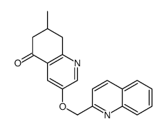 7-methyl-3-(quinolin-2-ylmethoxy)-7,8-dihydro-6H-quinolin-5-one结构式