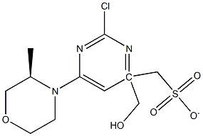 (R)-(2-chloro-6-(3-methylmorpholino)pyrimidin-4-yl)methyl methanesulfonate结构式