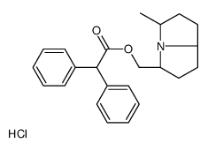(5-methyl-2,3,5,6,7,8-hexahydro-1H-pyrrolizin-3-yl)methyl 2,2-diphenylacetate,hydrochloride结构式