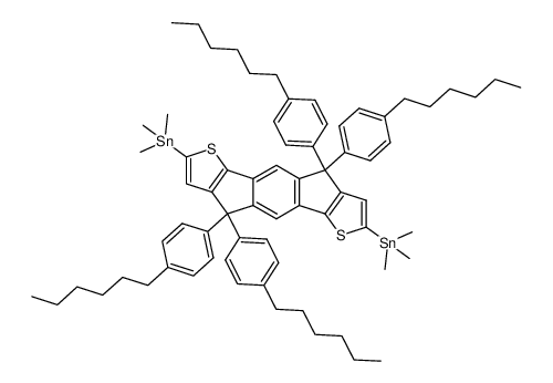 (4,4,9,9-Tetrakis(4-hexylphenyl)-4,9-dihydro-s-indaceno[1,2-b:5,6-b']dithiophene-2,7-diyl)bis(trimethylstannane) picture