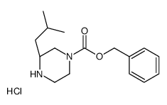 benzyl (3R)-3-(2-methylpropyl)piperazine-1-carboxylate,hydrochloride结构式