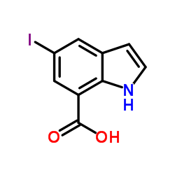 5-Iodo-1H-indole-7-carboxylic acid结构式