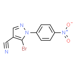 5-Bromo-1-(4-nitrophenyl)-1H-pyrazole-4-carbonitrile Structure