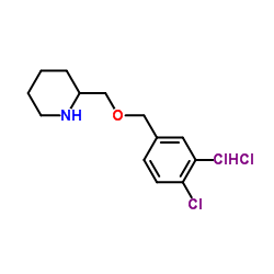 2-{[(3,4-Dichlorobenzyl)oxy]methyl}piperidine hydrochloride (1:1) Structure