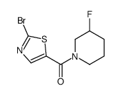 (2-bromo-1,3-thiazol-5-yl)-(3-fluoropiperidin-1-yl)methanone Structure