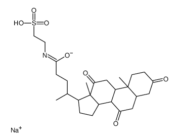 sodium,2-[4-(10,13-dimethyl-3,7,12-trioxo-1,2,4,5,6,8,9,11,14,15,16,17-dodecahydrocyclopenta[a]phenanthren-17-yl)pentanoylamino]ethanesulfonate结构式