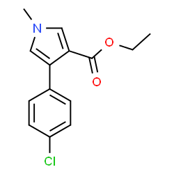 4-(4-CHLOROPHENYL)-1-METHYL-1H-PYRROLE-3-CARBOXYLIC ACID ETHYL ESTER结构式