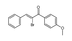 (Z)-2-bromo-1-(4-methoxyphenyl)-3-phenylprop-2-en-1-one结构式