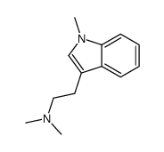 N,N-dimethyl-2-(1-methylindol-3-yl)ethanamine Structure