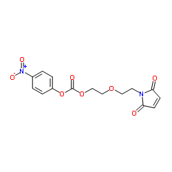 2-[2-(2,5-Dioxo-2,5-dihydro-1H-pyrrol-1-yl)ethoxy]ethyl 4-nitrophenyl carbonate结构式