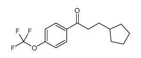 3-cyclopentyl-1-[4-(trifluoromethoxy)phenyl]propan-1-one结构式