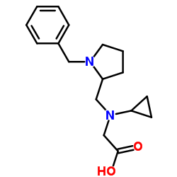 N-[(1-Benzyl-2-pyrrolidinyl)methyl]-N-cyclopropylglycine Structure