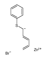 bromozinc(1+),penta-2,4-dienylsulfanylbenzene Structure