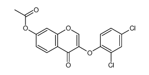 [3-(2,4-dichlorophenoxy)-4-oxochromen-7-yl] acetate Structure
