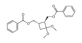 (1S,2S)-1,2-Bis(benzoyloxyMethyl)-2,3-dimethyoxy-cyclobutane结构式