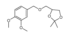 (4S)-4-{[(3,4-Dimethoxybenzyl)oxy]methyl}-2,2-dimethyl-1,3-dioxol ane结构式