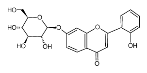 7,2'-dihydroxyflavone 7-O-β-D-glucopyranoside结构式