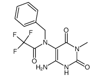 Acetamide,N-(6-amino-1,2,3,4-tetrahydro-3-methyl-2,4-dioxo-5-pyrimidinyl)-2,2,2-trifluoro-N-(phenylmethyl)- (9CI)结构式