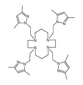 tetra-1,4,8,11-(3,5-dimethylpyrazoylethyl)-1,4,8,11-tetraazacyclotetradecane Structure