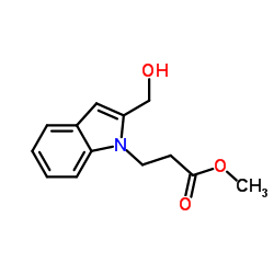 Methyl 3-[2-(hydroxymethyl)-1H-indol-1-yl]propanoate结构式