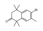 6-bromo-3,4-dihydro-1,1,4,4,7-pentamethylnaphthalen-2(1H)-one Structure