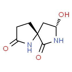 1,7-Diazaspiro[4.4]nonane-2,6-dione,8-hydroxy-,(5R-cis)-(9CI) structure