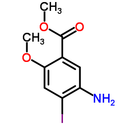 Methyl 5-amino-4-iodo-2-methoxybenzoate结构式