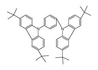 3,6-ditert-butyl-9-[4-(3,6-ditert-butylcarbazol-9-yl)phenyl]carbazole结构式