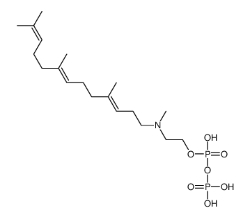 2-[methyl-[(3E,7E)-4,8,12-trimethyltrideca-3,7,11-trienyl]amino]ethyl phosphono hydrogen phosphate结构式