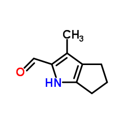 Cyclopenta[b]pyrrole-2-carboxaldehyde, 1,4,5,6-tetrahydro-3-methyl- (9CI)结构式