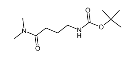 N-tert-butyloxycarbonyl-γ-aminobutyric acid N',N'-dimethylamide结构式