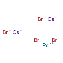 dicesium tetrabromopalladate(2-) Structure