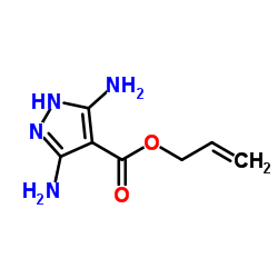 3,5-二氨基-1H-吡唑-4-羧酸烯丙酯结构式