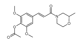 4-[3-(4-acetoxy-3,5-dimethoxy-phenyl)-acryloyl]-2-methyl-morpholine Structure