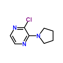 2-Chloro-3-(1-pyrrolidinyl)pyrazine结构式
