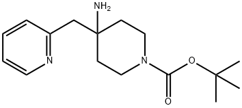 tert-Butyl 4-amino-4-(pyridin-2-ylmethyl)piperidine-1-carboxylate Structure