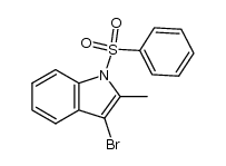 1-phenylsulfonyl-3-bromo-2-methylindole Structure