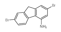 2,7-dibromo-9H-fluoren-4-amine结构式