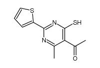 4-mercapto-6-methyl-2-thienyl-5-acetylpyrimidine结构式