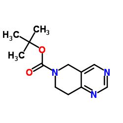 7,8-二氢吡啶并[4,3-d]嘧啶-6(5H)-甲酸叔丁酯结构式