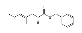 (R,E)-S-benzyl 2,4-dimethylhept-4-enethioate结构式
