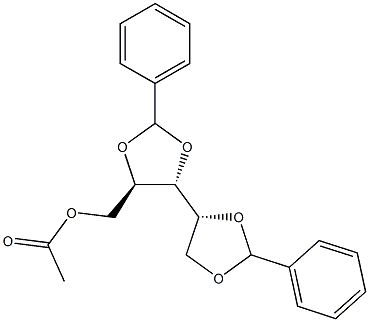 2-O,3-O:4-O,5-O-Dibenzylidene-D-arabinitol acetate结构式