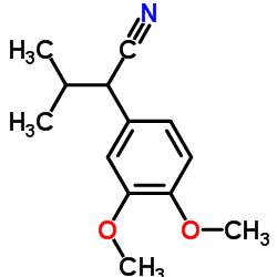 3-甲基-2-(3,4-二甲氧基苯基)丁腈结构式